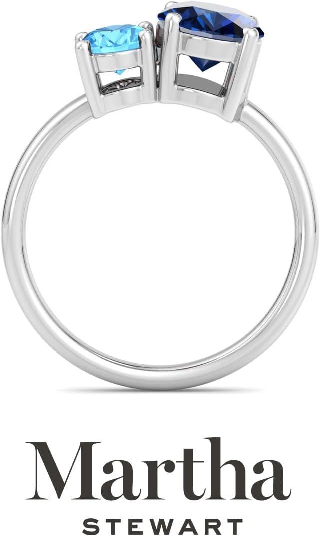 image:imageMartha Stewart 2 34 Carat Two Stone Gemstone Ring For Women in Sterling Silver Gemstone Jewelry For WomenOption 3