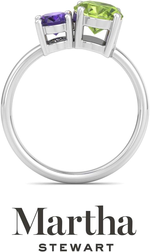 image:imageMartha Stewart 2 34 Carat Two Stone Gemstone Ring For Women in Sterling Silver Gemstone Jewelry For WomenOption 4