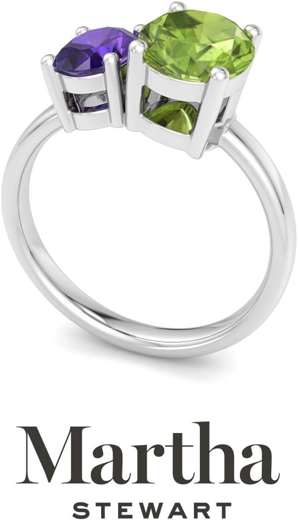 image:imageMartha Stewart 2 34 Carat Two Stone Gemstone Ring For Women in Sterling Silver Gemstone Jewelry For WomenOption 4