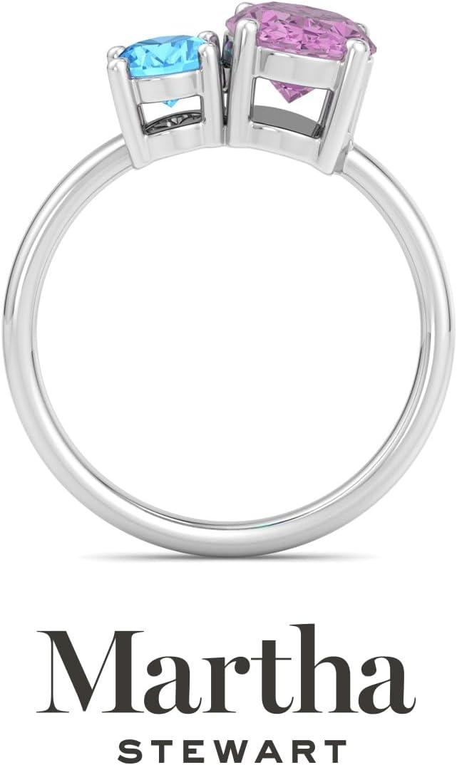 image:imageMartha Stewart 2 34 Carat Two Stone Gemstone Ring For Women in Sterling Silver Gemstone Jewelry For WomenOption 5