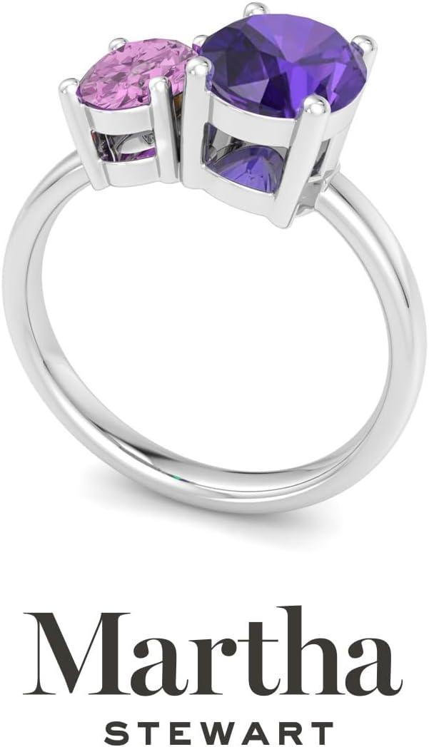 image:imageMartha Stewart 2 34 Carat Two Stone Gemstone Ring For Women in Sterling Silver Gemstone Jewelry For WomenOption 6