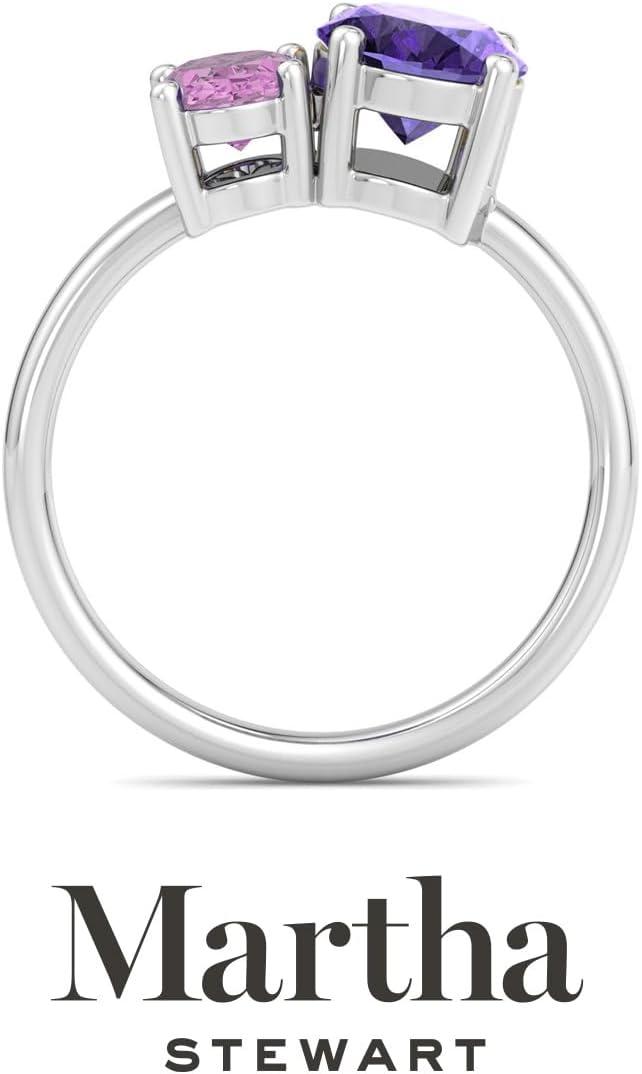 image:imageMartha Stewart 2 34 Carat Two Stone Gemstone Ring For Women in Sterling Silver Gemstone Jewelry For WomenOption 6