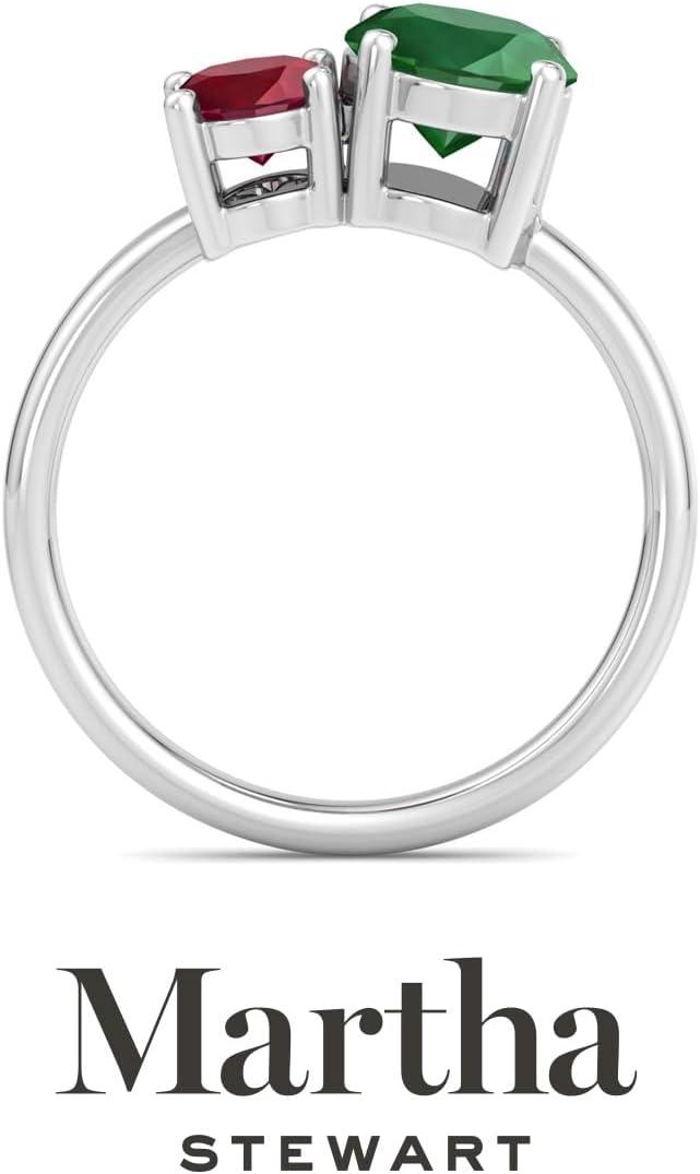 image:imageMartha Stewart 2 34 Carat Two Stone Gemstone Ring For Women in Sterling Silver Gemstone Jewelry For WomenOption 7
