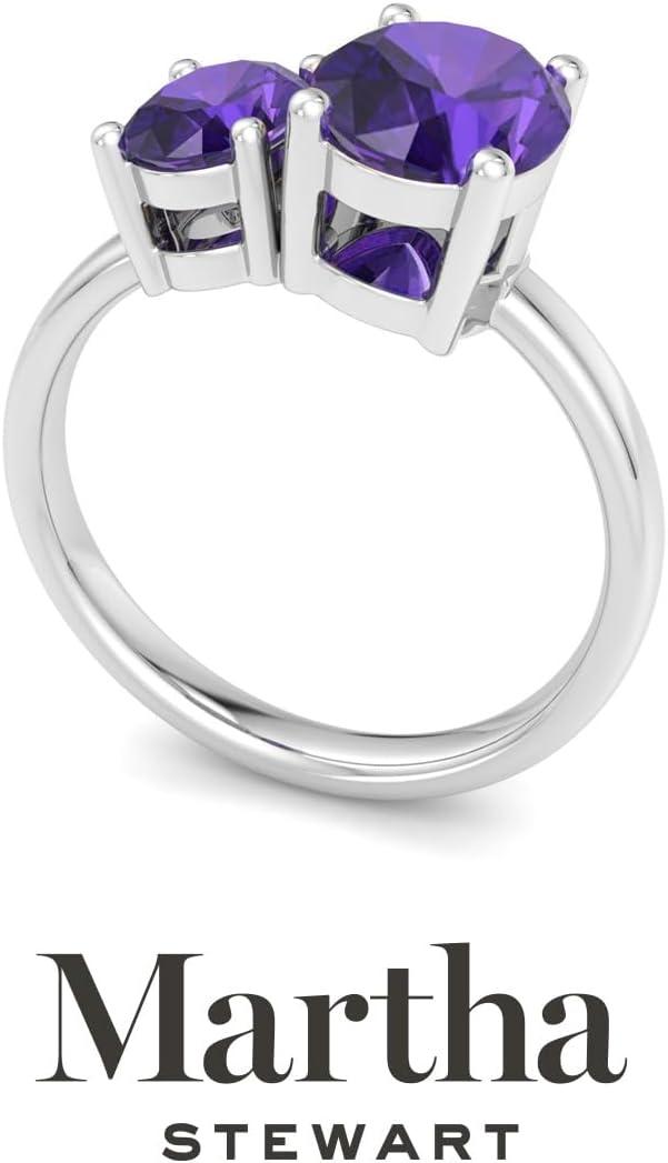 image:imageMartha Stewart 2 34 Carat Two Stone Gemstone Ring For Women in Sterling Silver Gemstone Jewelry For WomenOption 8