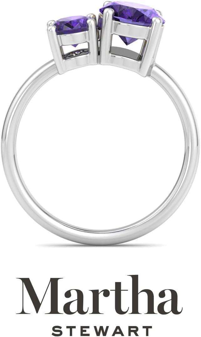 image:imageMartha Stewart 2 34 Carat Two Stone Gemstone Ring For Women in Sterling Silver Gemstone Jewelry For WomenOption 8