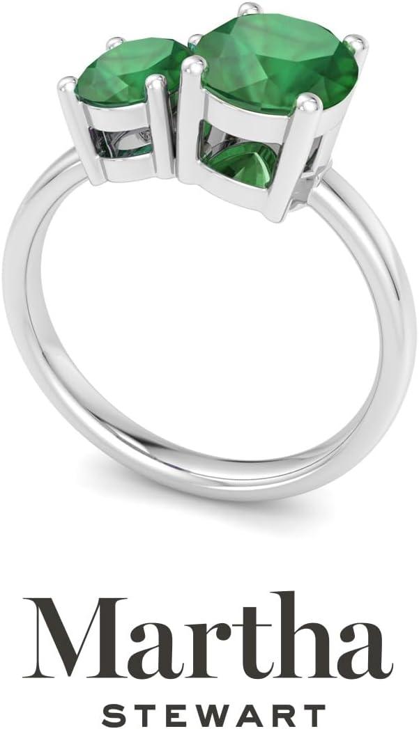 image:imageMartha Stewart 2 34 Carat Two Stone Gemstone Ring For Women in Sterling Silver Gemstone Jewelry For WomenOption 9