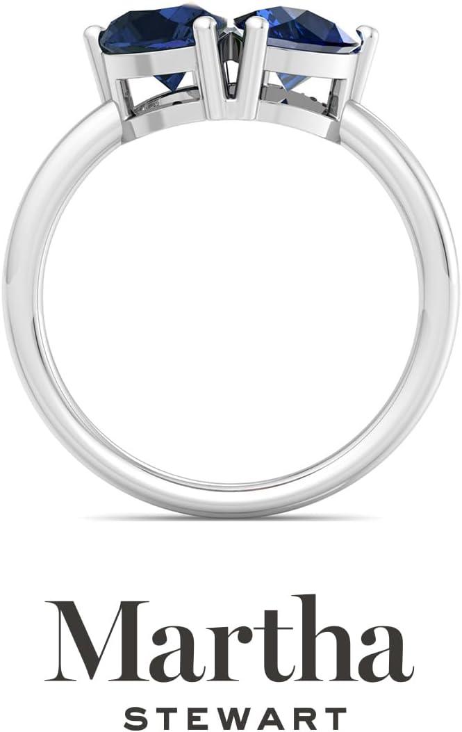 image:imageMartha Stewart 2 Carat Two Stone Gemstone Ring For Women in Sterling Silver Gemstone Jewelry For WomenOption 8