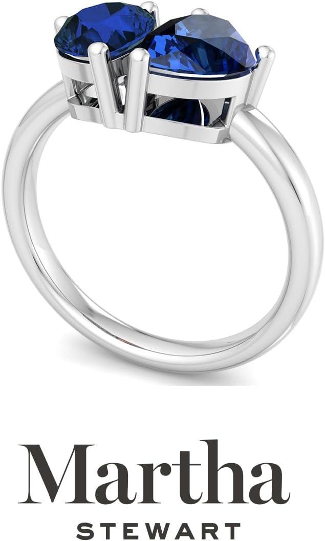 image:imageMartha Stewart 2 Carat Two Stone Gemstone Ring For Women in Sterling Silver Gemstone Jewelry For WomenOption 8
