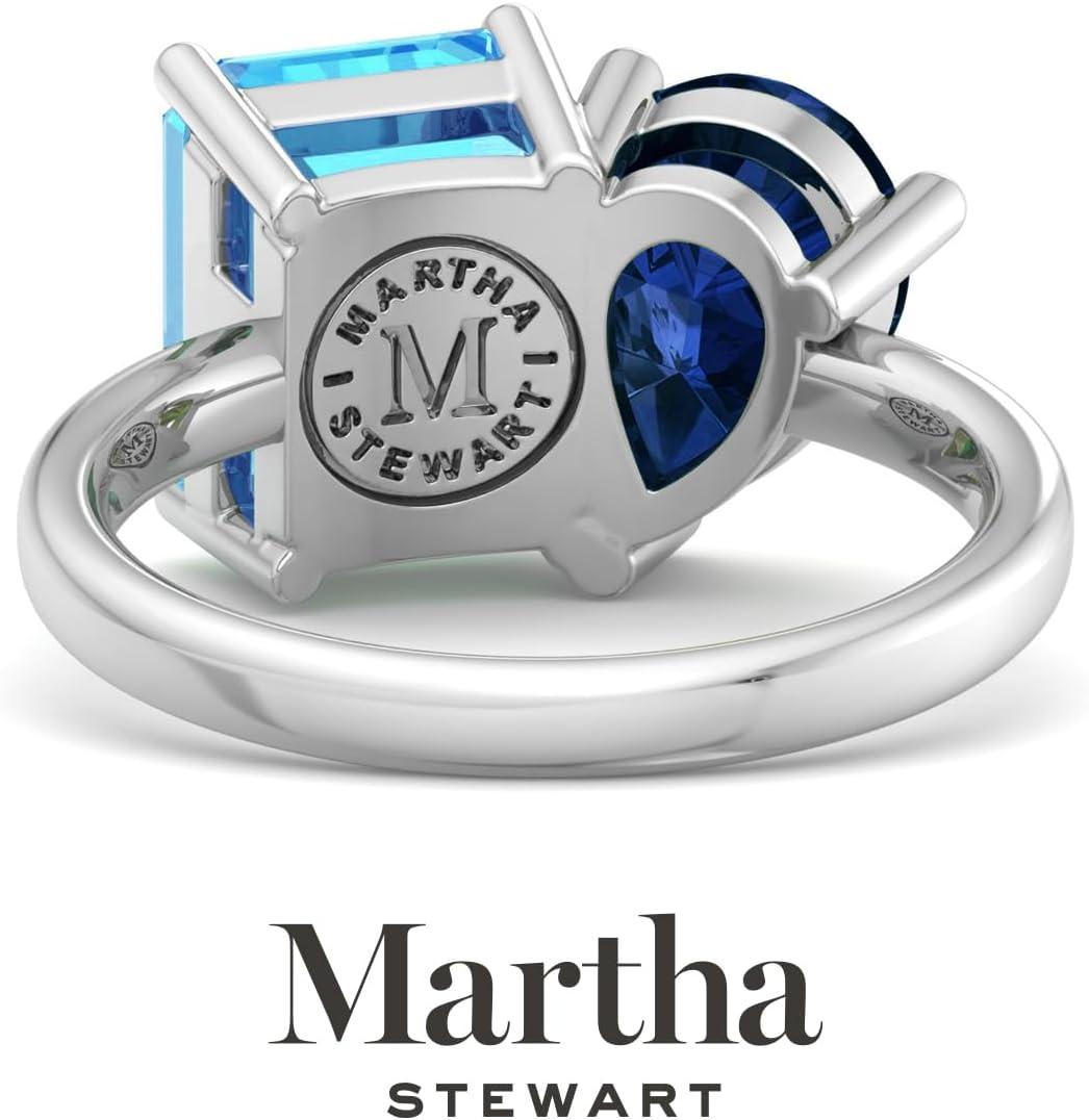 image:imageMartha Stewart 4 34 Carat Two Stone Gemstone Ring For Women in Sterling Silver Gemstone Jewelry For WomenOption 2