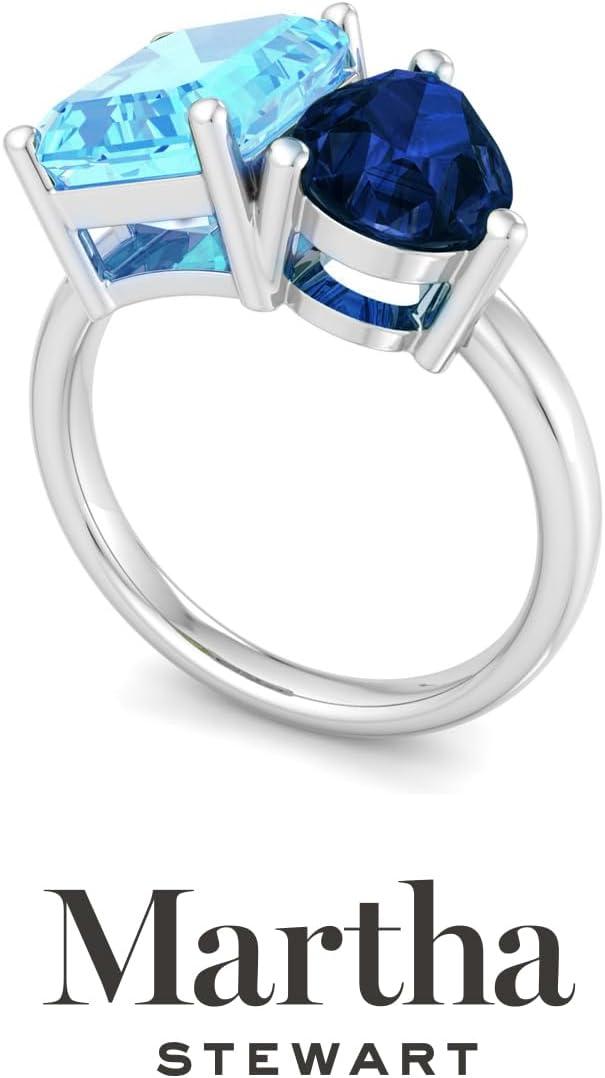 image:imageMartha Stewart 4 34 Carat Two Stone Gemstone Ring For Women in Sterling Silver Gemstone Jewelry For WomenOption 2
