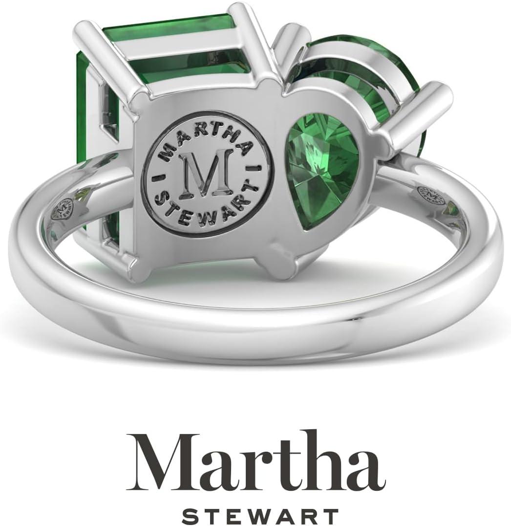 image:imageMartha Stewart 4 34 Carat Two Stone Gemstone Ring For Women in Sterling Silver Gemstone Jewelry For WomenOption 3