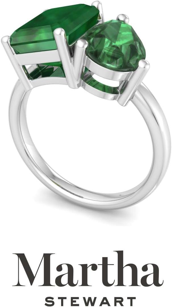 image:imageMartha Stewart 4 34 Carat Two Stone Gemstone Ring For Women in Sterling Silver Gemstone Jewelry For WomenOption 3