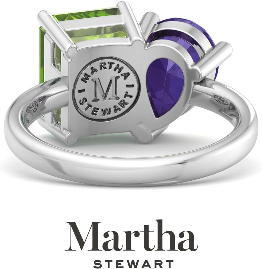 image:imageMartha Stewart 4 34 Carat Two Stone Gemstone Ring For Women in Sterling Silver Gemstone Jewelry For WomenOption 4