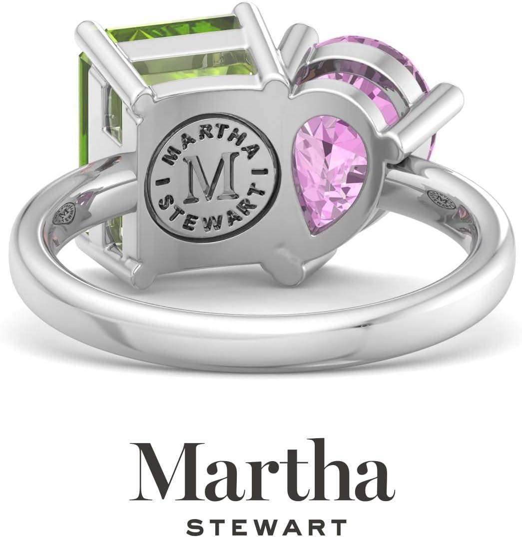 image:imageMartha Stewart 4 34 Carat Two Stone Gemstone Ring For Women in Sterling Silver Gemstone Jewelry For WomenOption 5