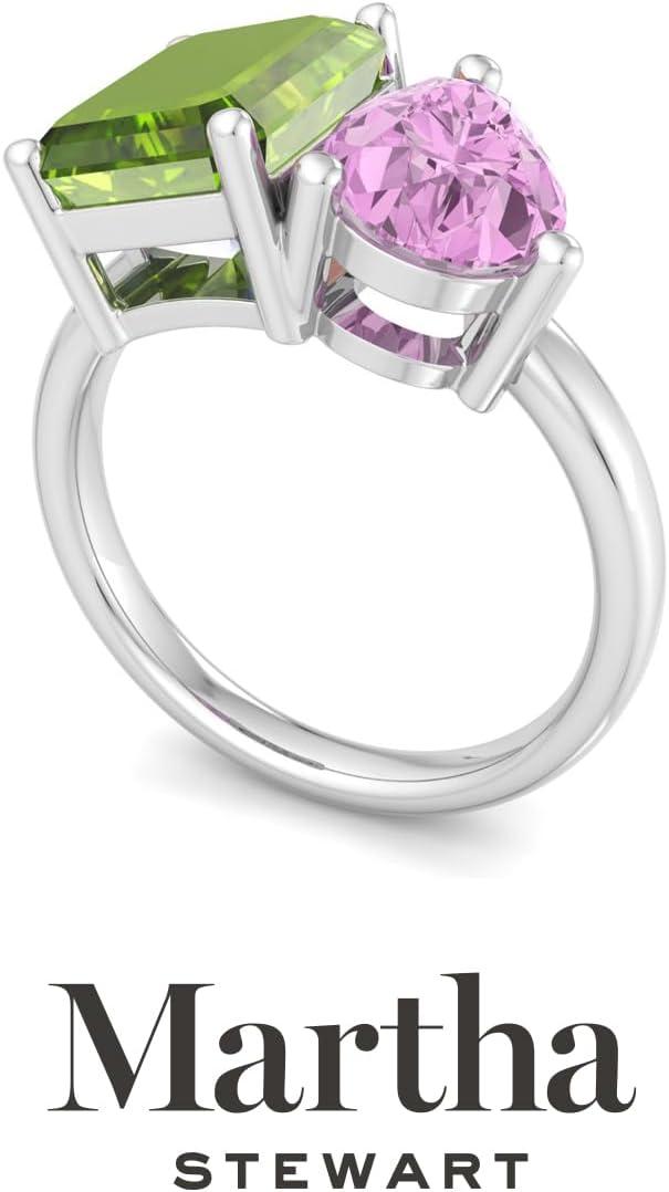 image:imageMartha Stewart 4 34 Carat Two Stone Gemstone Ring For Women in Sterling Silver Gemstone Jewelry For WomenOption 5