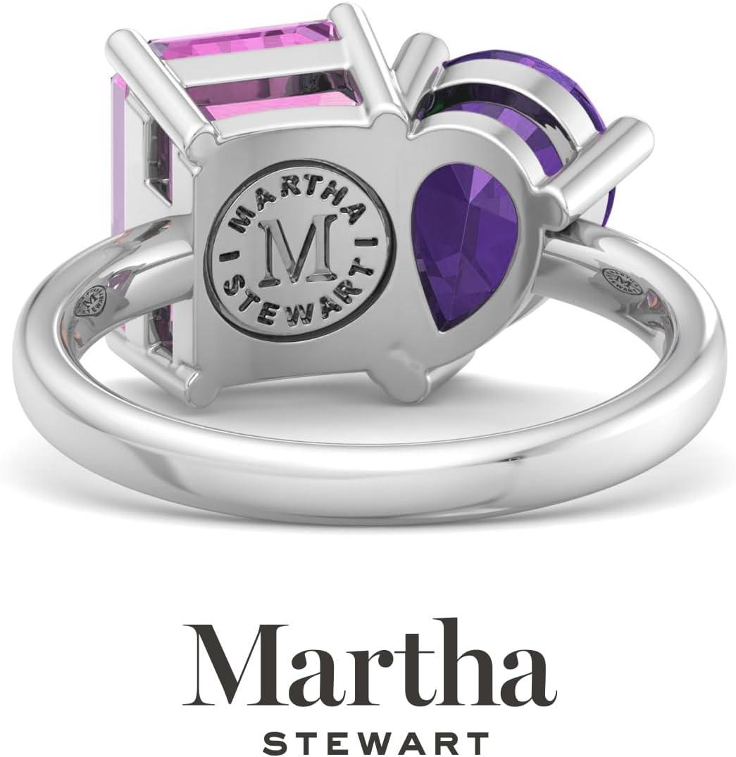 image:imageMartha Stewart 4 34 Carat Two Stone Gemstone Ring For Women in Sterling Silver Gemstone Jewelry For WomenOption 6