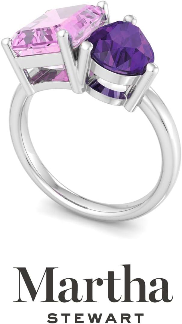 image:imageMartha Stewart 4 34 Carat Two Stone Gemstone Ring For Women in Sterling Silver Gemstone Jewelry For WomenOption 6