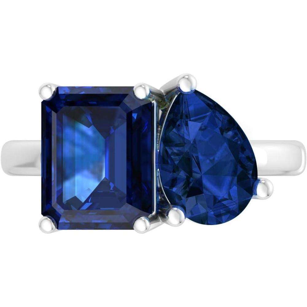 image:imageMartha Stewart 4 34 Carat Two Stone Gemstone Ring For Women in Sterling Silver Gemstone Jewelry For WomenOption 8