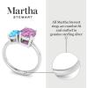 Martha Stewart 2 3/4 Carat Two Stone Gemstone Ring For Women in Sterling Silver, Gemstone Jewelry For Women(Option 5)