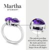Martha Stewart 2 Carat Two Stone Gemstone Ring For Women in Sterling Silver, Gemstone Jewelry For Women(Option 1)