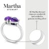 Martha Stewart 2 Carat Two Stone Gemstone Ring For Women in Sterling Silver, Gemstone Jewelry For Women(Option 1)