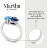 Martha Stewart 2 Carat Two Stone Gemstone Ring For Women in Sterling Silver, Gemstone Jewelry For Women(Option 2)