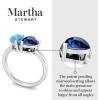 Martha Stewart 2 Carat Two Stone Gemstone Ring For Women in Sterling Silver, Gemstone Jewelry For Women(Option 2)