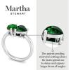 Martha Stewart 2 Carat Two Stone Gemstone Ring For Women in Sterling Silver, Gemstone Jewelry For Women(Option 3)