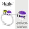 Martha Stewart 2 Carat Two Stone Gemstone Ring For Women in Sterling Silver, Gemstone Jewelry For Women(Option 4)