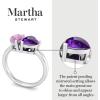 Martha Stewart 2 Carat Two Stone Gemstone Ring For Women in Sterling Silver, Gemstone Jewelry For Women(Option 6)