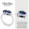 Martha Stewart 2 Carat Two Stone Gemstone Ring For Women in Sterling Silver, Gemstone Jewelry For Women(Option 8)