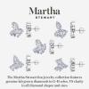Martha Stewart 3 Carat Lab Grown Diamond Cluster Stud Earrings, Pear, Round, Oval Shapes in 14K Gold(yellow-gold)