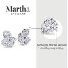 Martha Stewart 3 Carat Lab Grown Diamond Cluster Stud Earrings, Pear, Round, Oval Shapes in 14K Gold(yellow-gold)