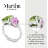 Martha Stewart 4 3/4 Carat Two Stone Gemstone Ring For Women in Sterling Silver, Gemstone Jewelry For Women(Option 5)