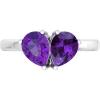 Martha Stewart 2 Carat Two Stone Gemstone Ring For Women in Sterling Silver, Gemstone Jewelry For Women(Option 1)