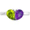 Martha Stewart 2 Carat Two Stone Gemstone Ring For Women in Sterling Silver, Gemstone Jewelry For Women(Option 4)