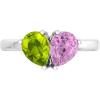 Martha Stewart 2 Carat Two Stone Gemstone Ring For Women in Sterling Silver, Gemstone Jewelry For Women(Option 5)