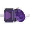 Martha Stewart 4 3/4 Carat Two Stone Gemstone Ring For Women in Sterling Silver, Gemstone Jewelry For Women(Option 1)