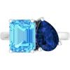 Martha Stewart 4 3/4 Carat Two Stone Gemstone Ring For Women in Sterling Silver, Gemstone Jewelry For Women(Option 2)