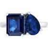 Martha Stewart 4 3/4 Carat Two Stone Gemstone Ring For Women in Sterling Silver, Gemstone Jewelry For Women(Option 8)