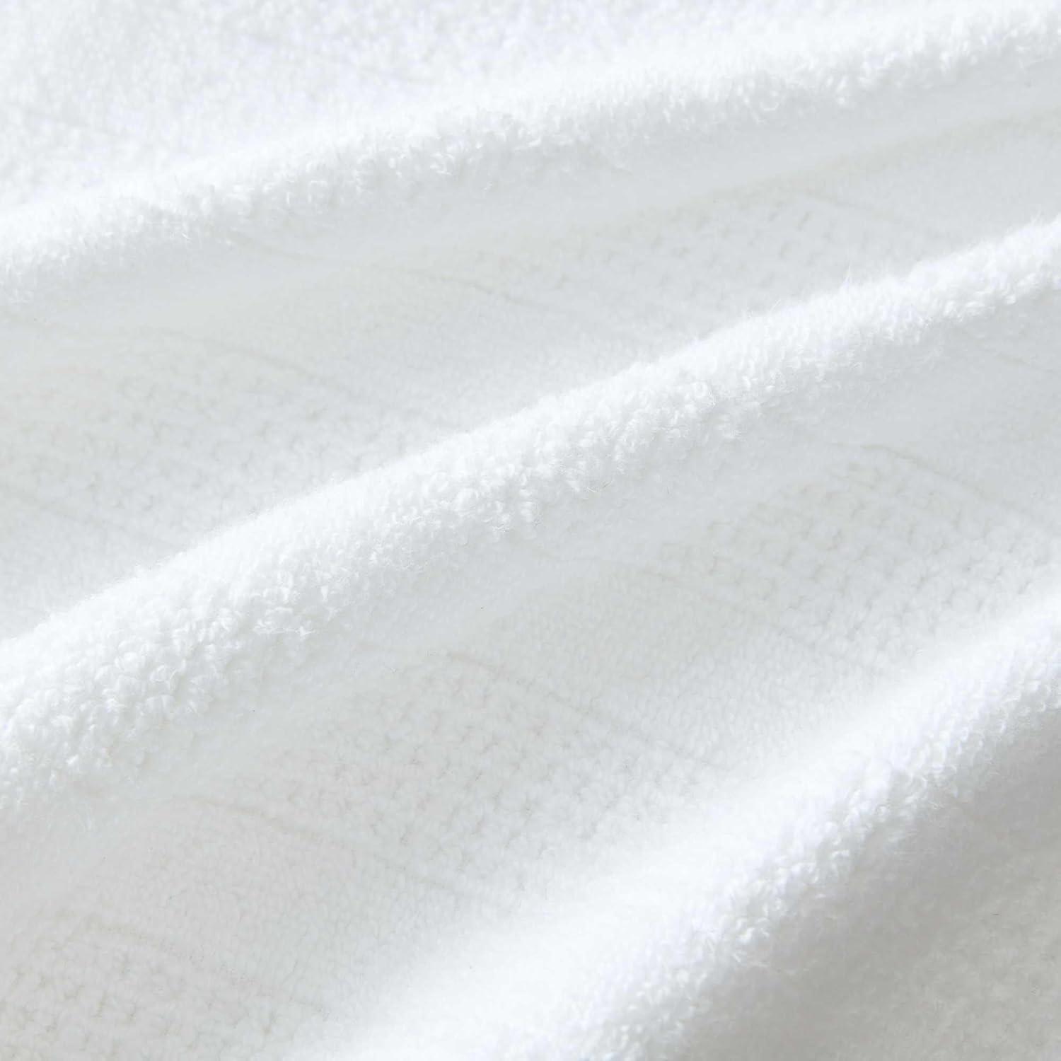 image:imageMartha Stewart Bath Towels Soft amp Absorbent 100 Cotton Towels Solid 500 GSM 6Piece Bathroom Towel Set with Textured Weave Bedford Cottage BlueBedford Cottage White
