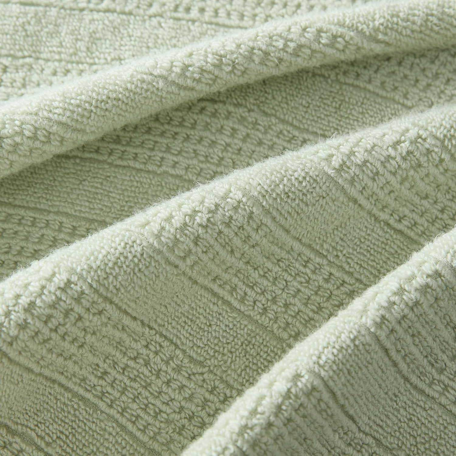 image:imageMartha Stewart Bath Towels Soft amp Absorbent 100 Cotton Towels Solid 500 GSM 6Piece Bathroom Towel Set with Textured Weave Bedford Cottage BlueBedford Cottage Green