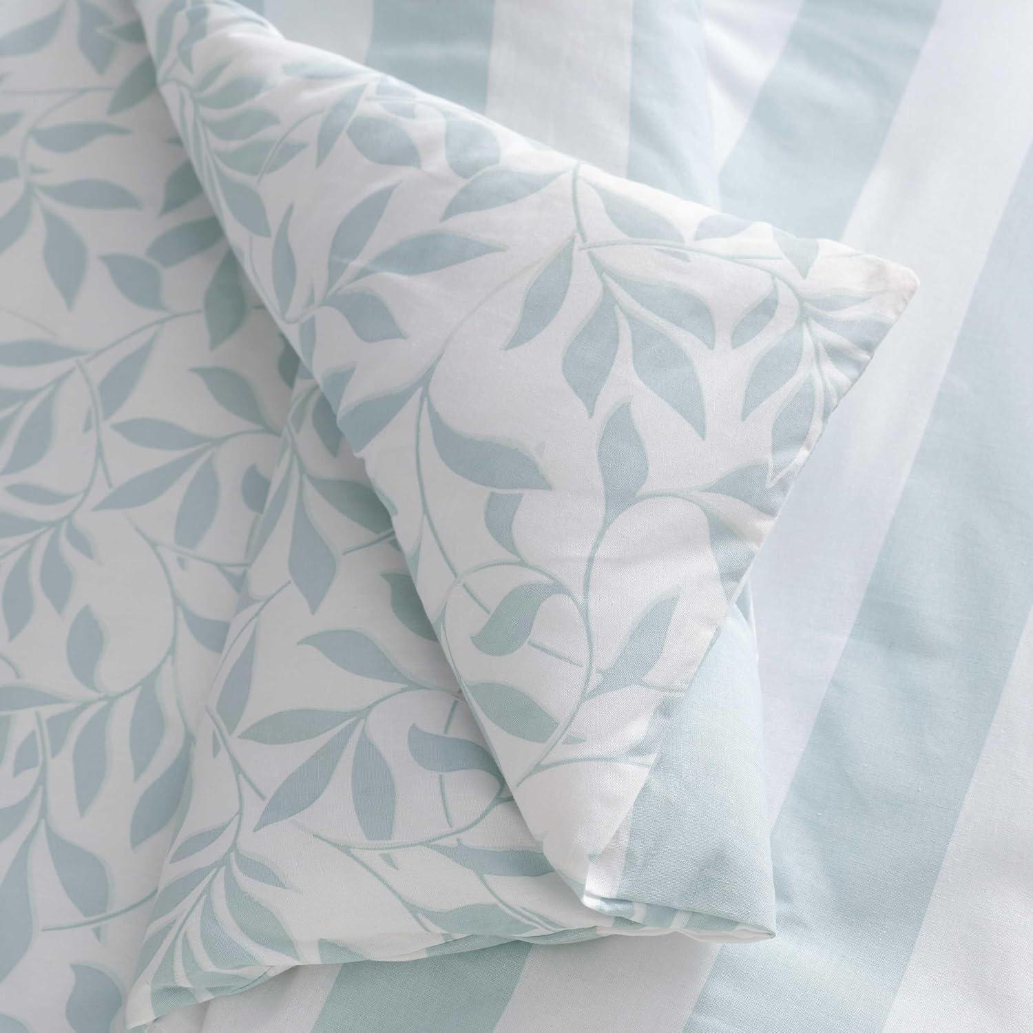 image:imageMartha Stewart Queen Duvet Cover Set Crisp amp Smooth Bedding with a Cotton Percale Lightweight Feel Reversible 3 Piece Bed Set with Matching Pillowcases Simple Scallop BlueCopper Vines Blue
