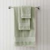 Martha Stewart – Bath Towels, Soft & Absorbent 100% Cotton Towels, Plush 700 GSM, 6-Piece Bathroom Towel Set with Textured Dobby Weave (Skyland Manor White)(Skyland Manor Green)