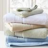 Martha Stewart – Bath Towels, Soft & Absorbent 100% Cotton Towels, Plush 700 GSM, 6-Piece Bathroom Towel Set with Textured Dobby Weave (Skyland Manor White)(Skyland Manor Blue)