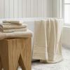 Martha Stewart – Bath Towels, Soft & Absorbent 100% Cotton Towels, Plush 700 GSM, 6-Piece Bathroom Towel Set with Textured Dobby Weave (Skyland Manor White)(Skyland Manor Beige)