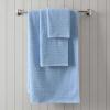 Martha Stewart – Bath Towels, Soft & Absorbent 100% Cotton Towels, Solid 500 GSM, 6-Piece Bathroom Towel Set with Textured Weave (Bedford Cottage Blue)(Bedford Cottage Blue)