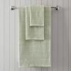 Martha Stewart – Bath Towels, Soft & Absorbent 100% Cotton Towels, Solid 500 GSM, 6-Piece Bathroom Towel Set with Textured Weave (Bedford Cottage Blue)(Bedford Cottage Green)