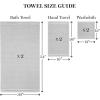 Martha Stewart – Bath Towels, Soft & Absorbent 100% Cotton Towels, Solid 500 GSM, 6-Piece Bathroom Towel Set with Textured Weave (Bedford Cottage Blue)(Textured Light Grey)