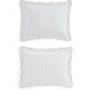 Martha Stewart – Queen Duvet Cover Set, Crisp & Smooth Bedding with a Cotton Percale Lightweight Feel, Reversible 3 Piece Bed Set with Matching Pillowcases (Simple Scallop Blue)(Simple Scallop Beige)